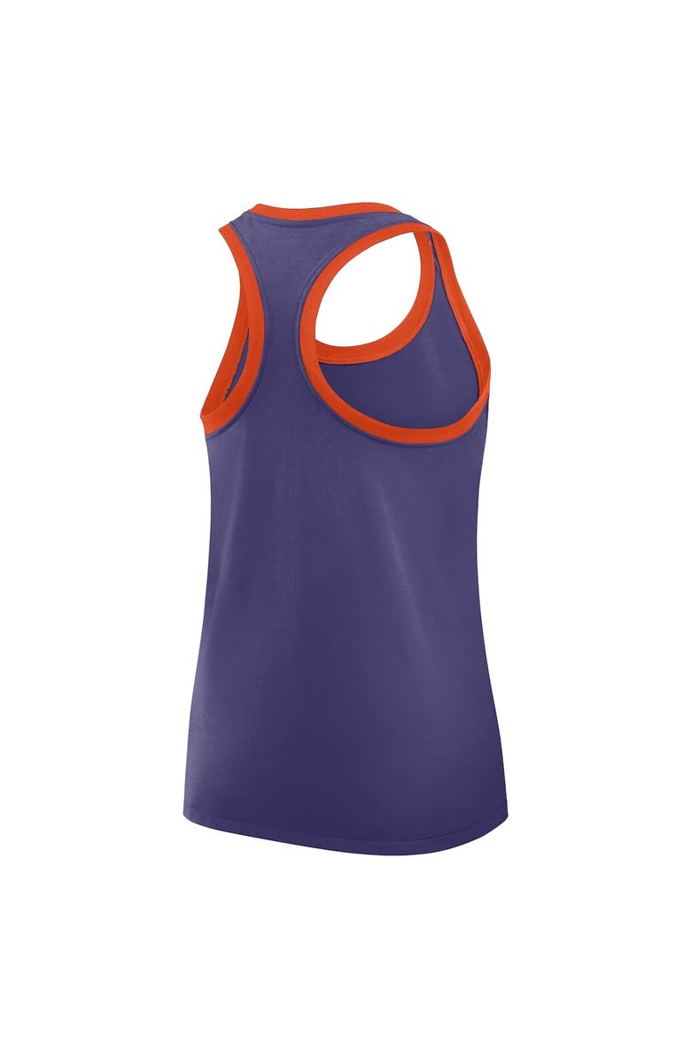 Nike Women's Nike Purple Clemson Tigers Primetime Tri-Blend Racerback Tank Top, Alternate, color, Purple