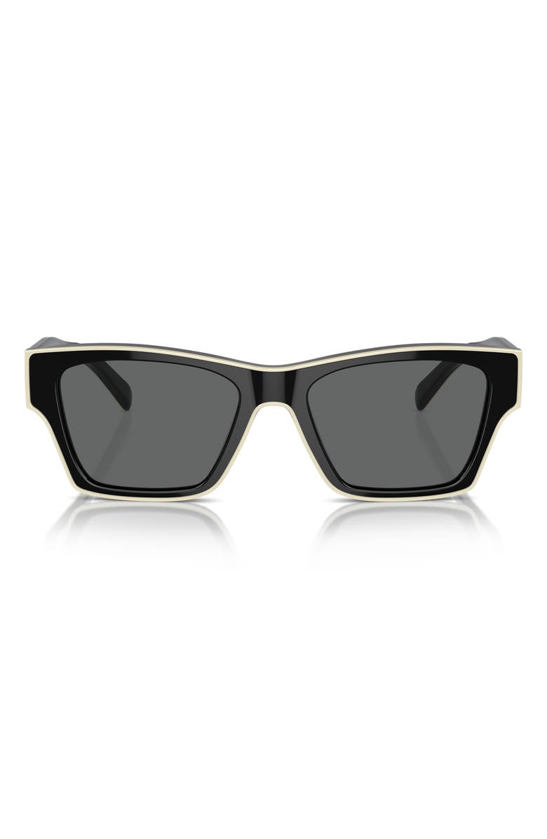 Tory Burch 53mm Rectangular Sunglasses, Main, color,