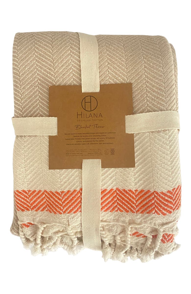 Eco Hilana Pipa Sustainable Hand-loomed Throw Blanket, Main, color, 