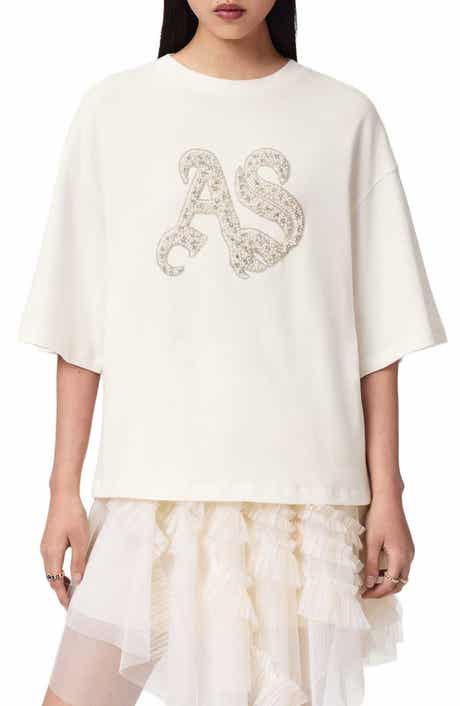 Icon Amelie Oversize Rhinestone Cotton T-Shirt