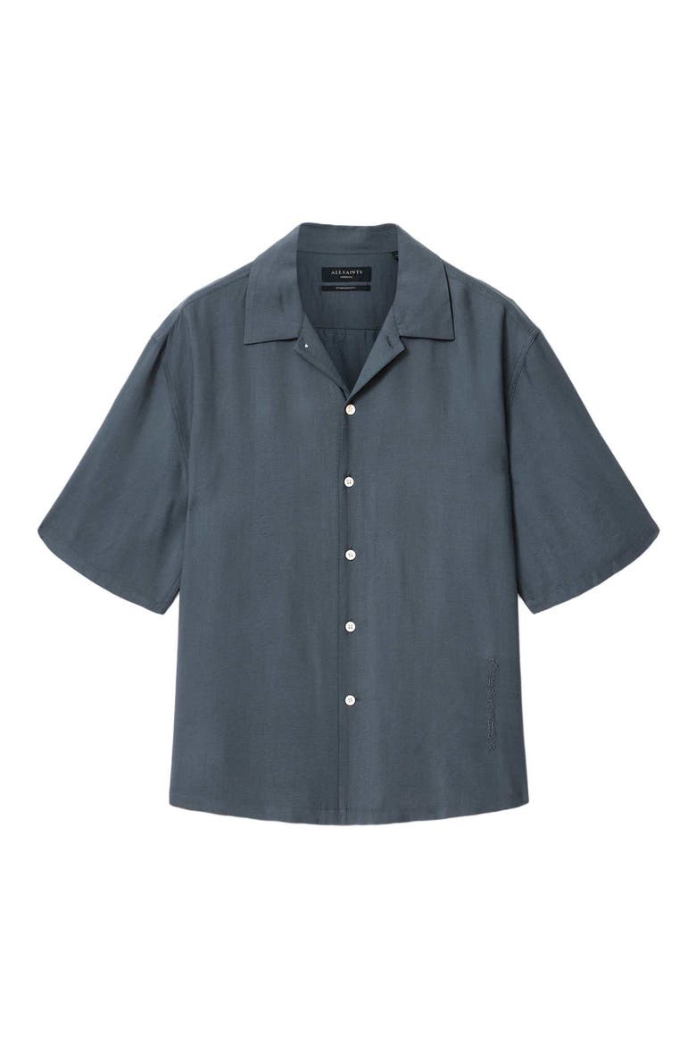 Purley Button-Up Camp Shirt, Alternate, color, CANIS GREY
