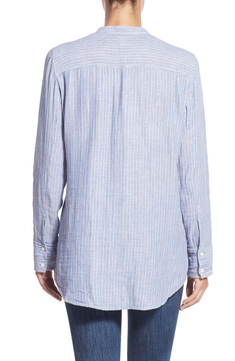 Caslon<sup>®</sup> Bib Front Mix Stripe Shirt, Alternate, color,