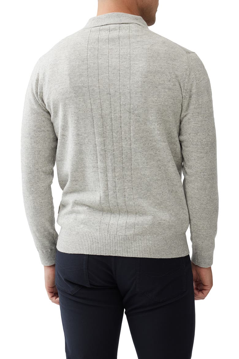 Fortrose Johnny Collar Sweater, Alternate, color, STONE MARLE