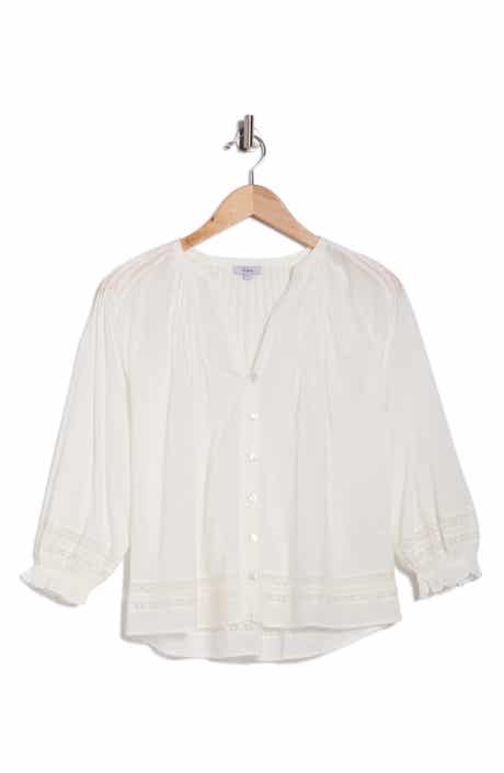 Rails Lilah Lace Trim Button-Up Shirt