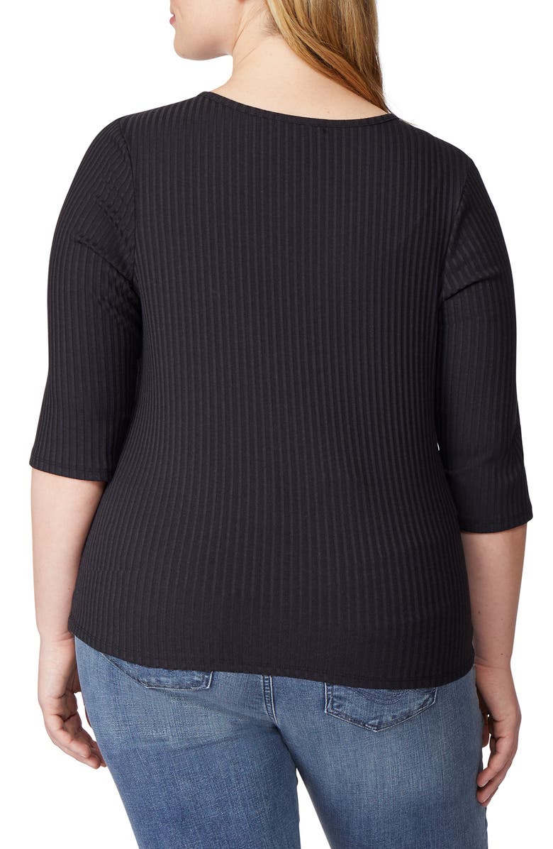 Rebel Wilson X Angels Sweetheart Rib Knit Top, Alternate, color, 