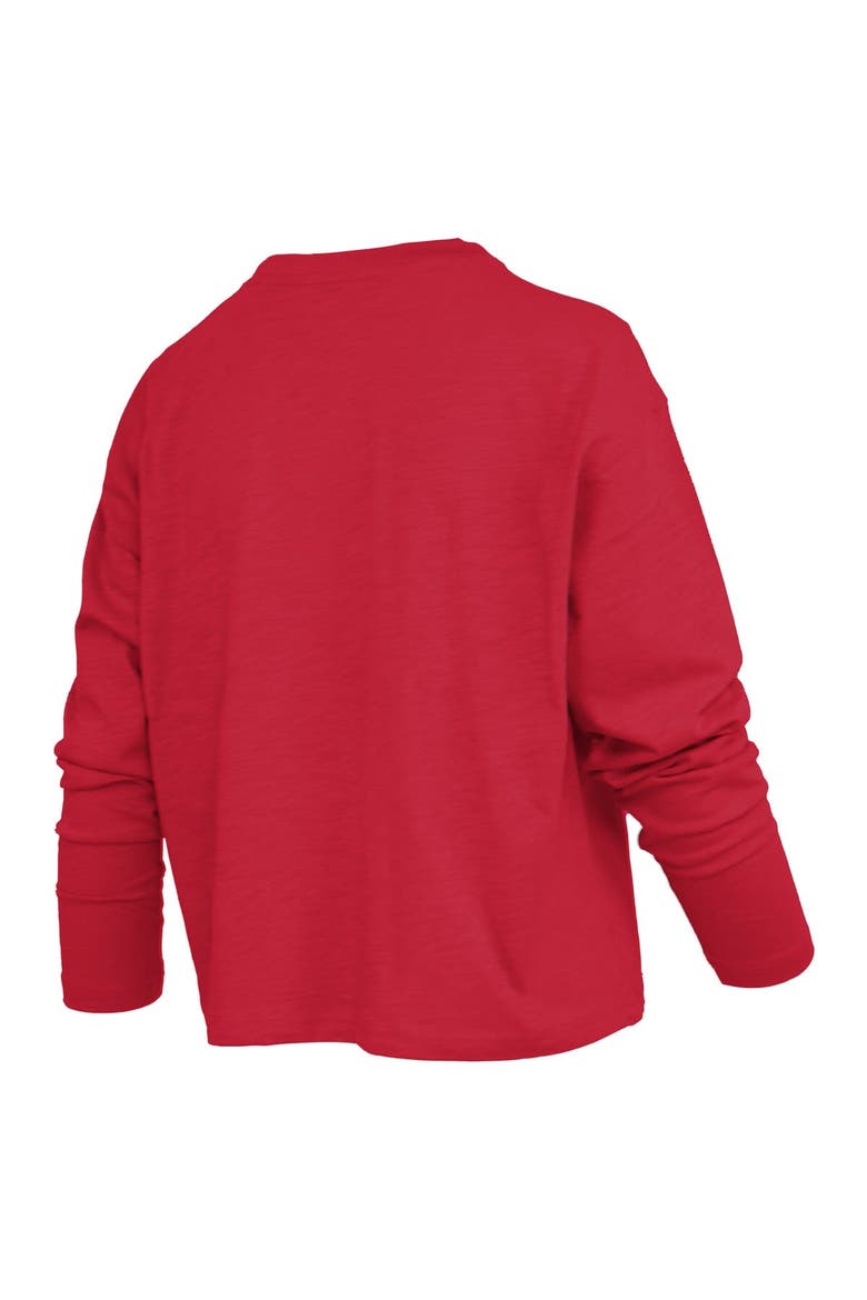 Women's Pressbox Red Georgia Bulldogs Motley Boxy Waist-Length Long Sleeve T-Shirt, Alternate, color, Red