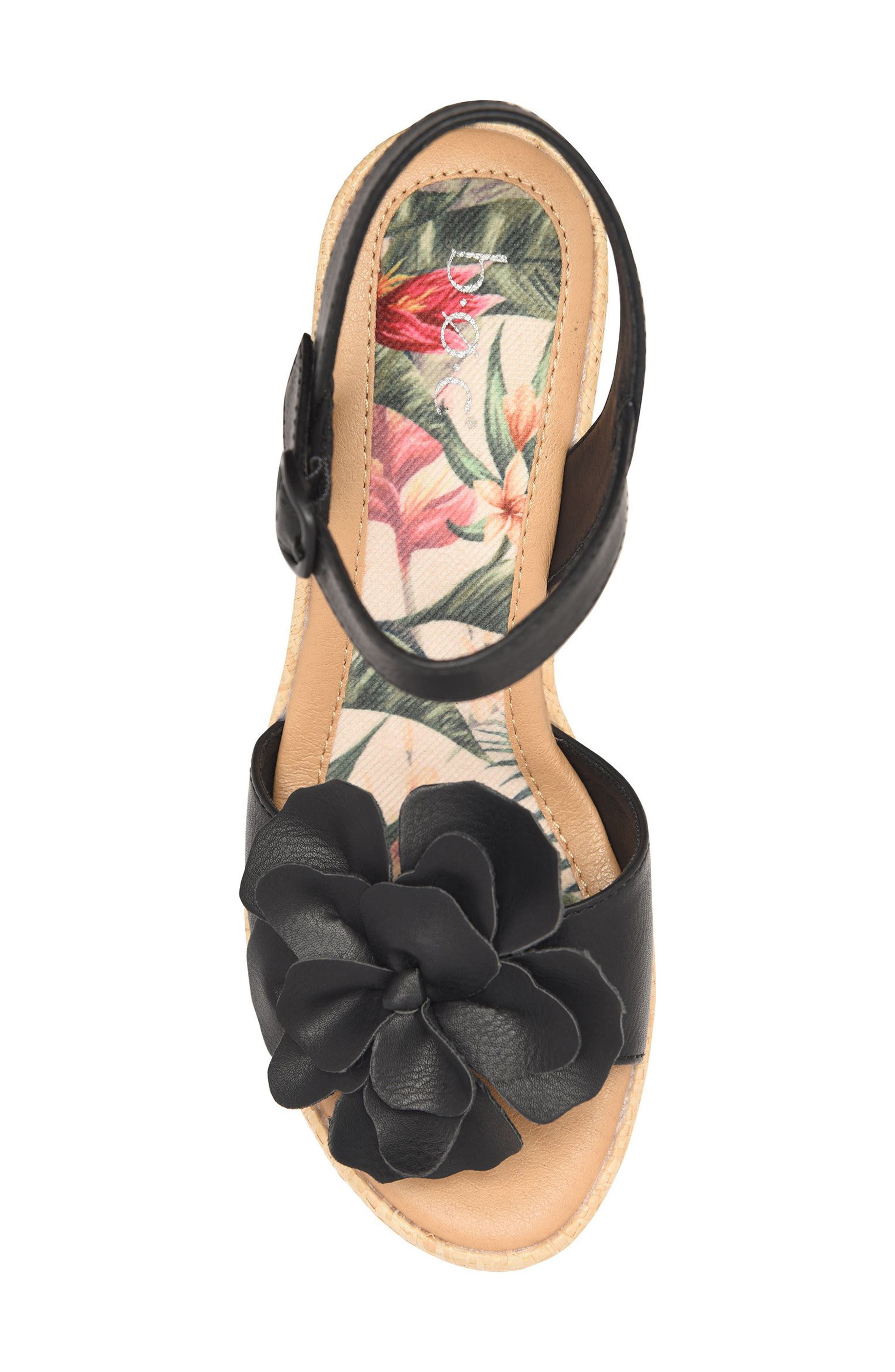 B O C Estella Wedge Sandal, Alternate, color, Black