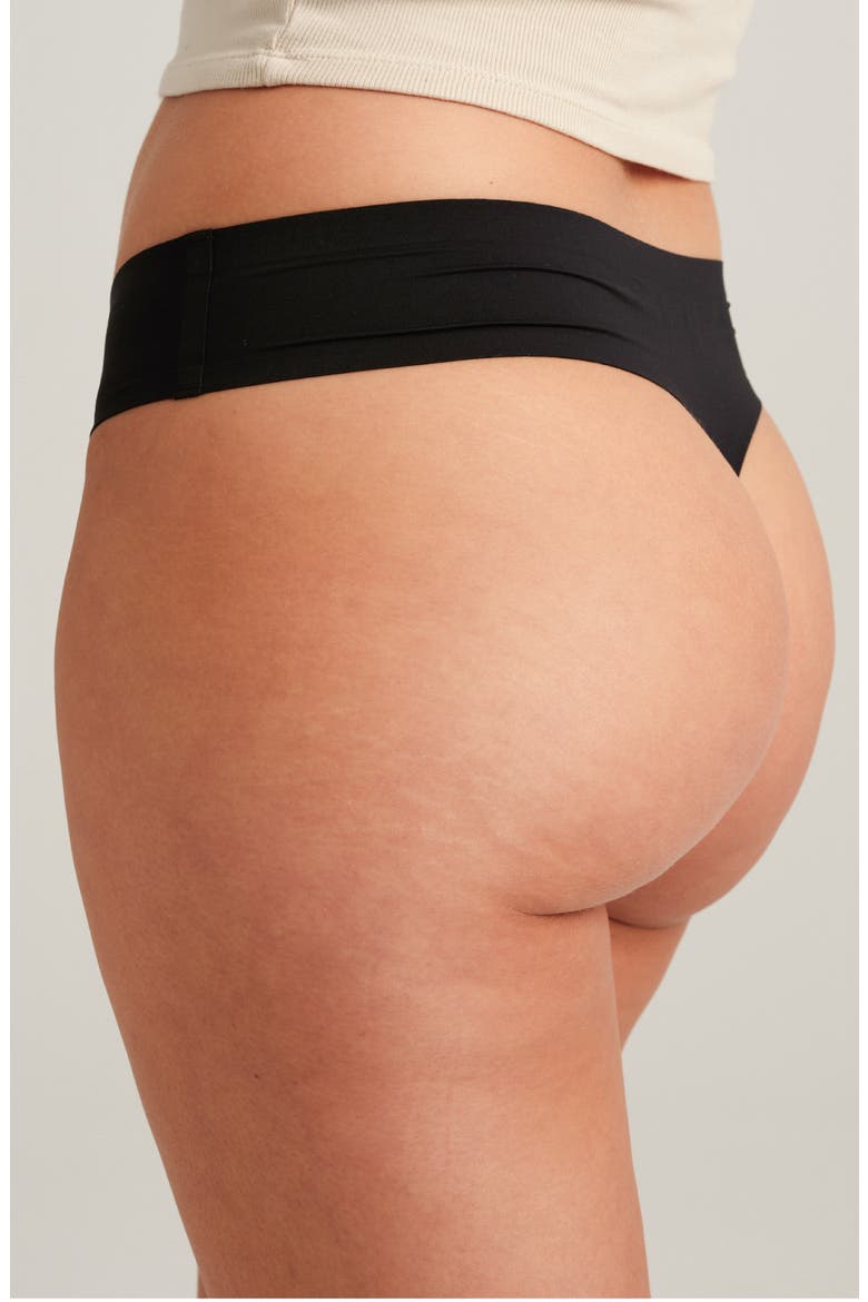 Seamless Thong, Alternate, color, BLACK