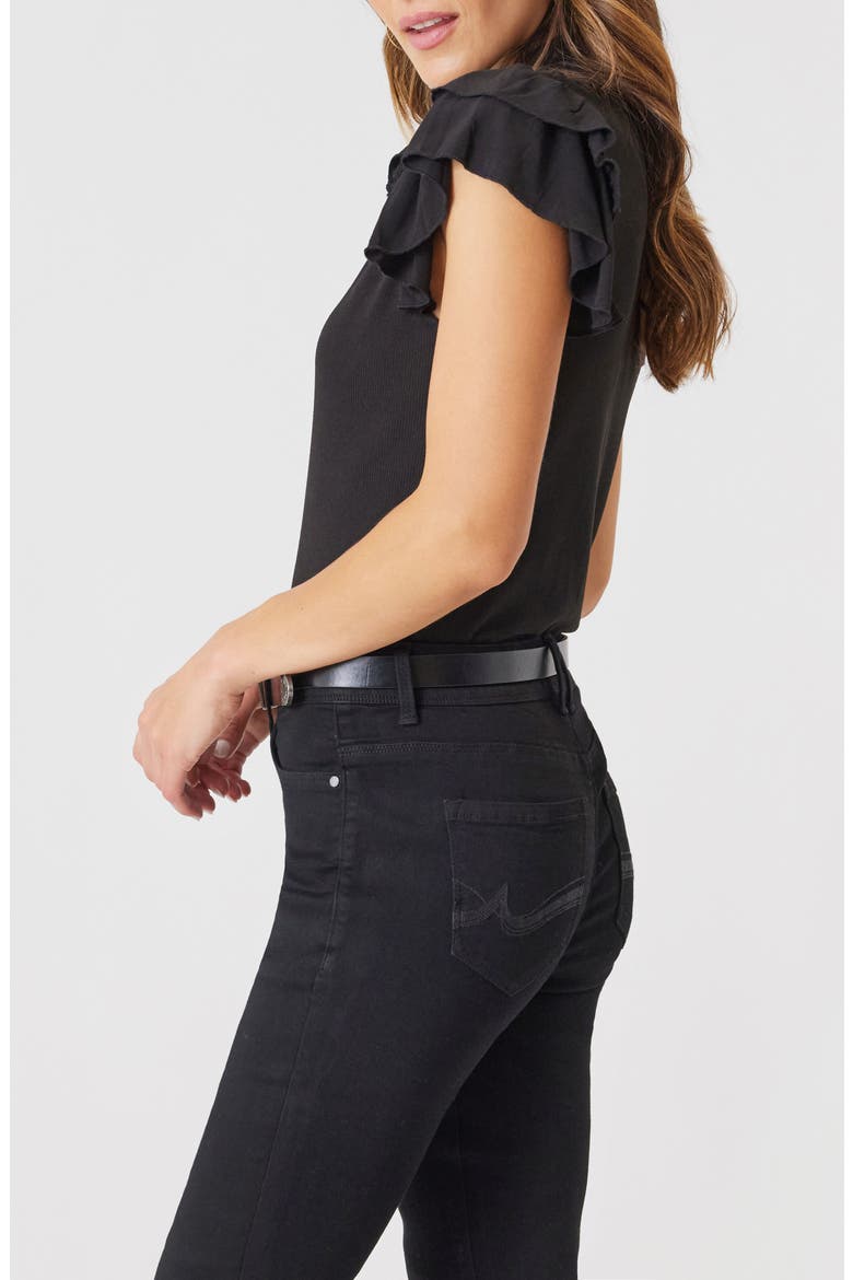 Reese Mixed Media Top, Alternate, color, BLACK NIGHT