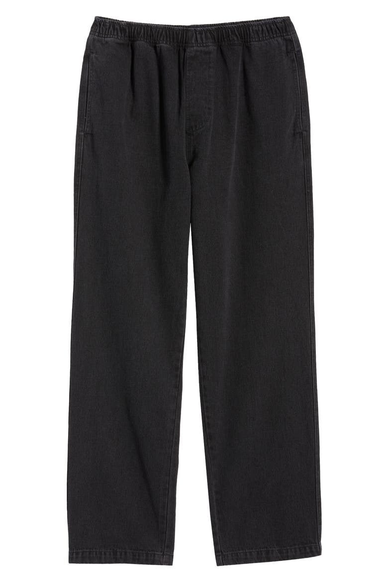Easy Elastic Waist Jeans, Alternate, color, WASHED BLACK