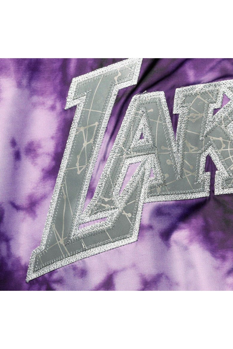 Women's Mitchell & Ness Purple Los Angeles Lakers Galaxy Sublimated Windbreaker Pullover Full-Zip Hoodie, Alternate, color, Purple