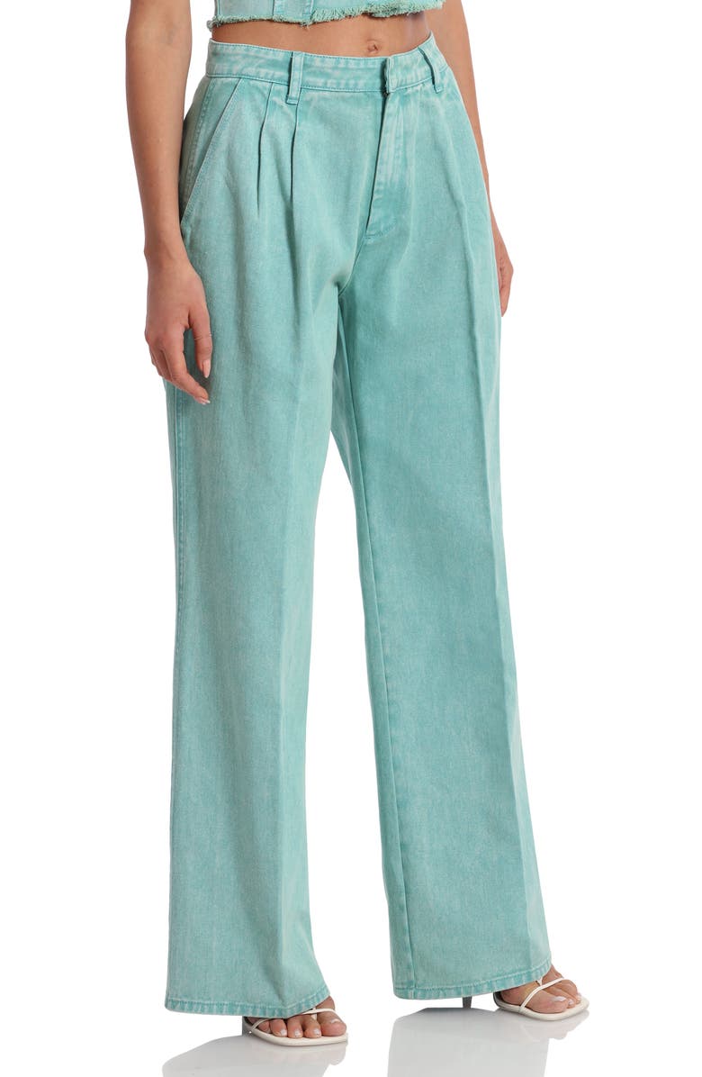 Avec Les Filles High Waist Wide Leg Jeans, Alternate, color, 
