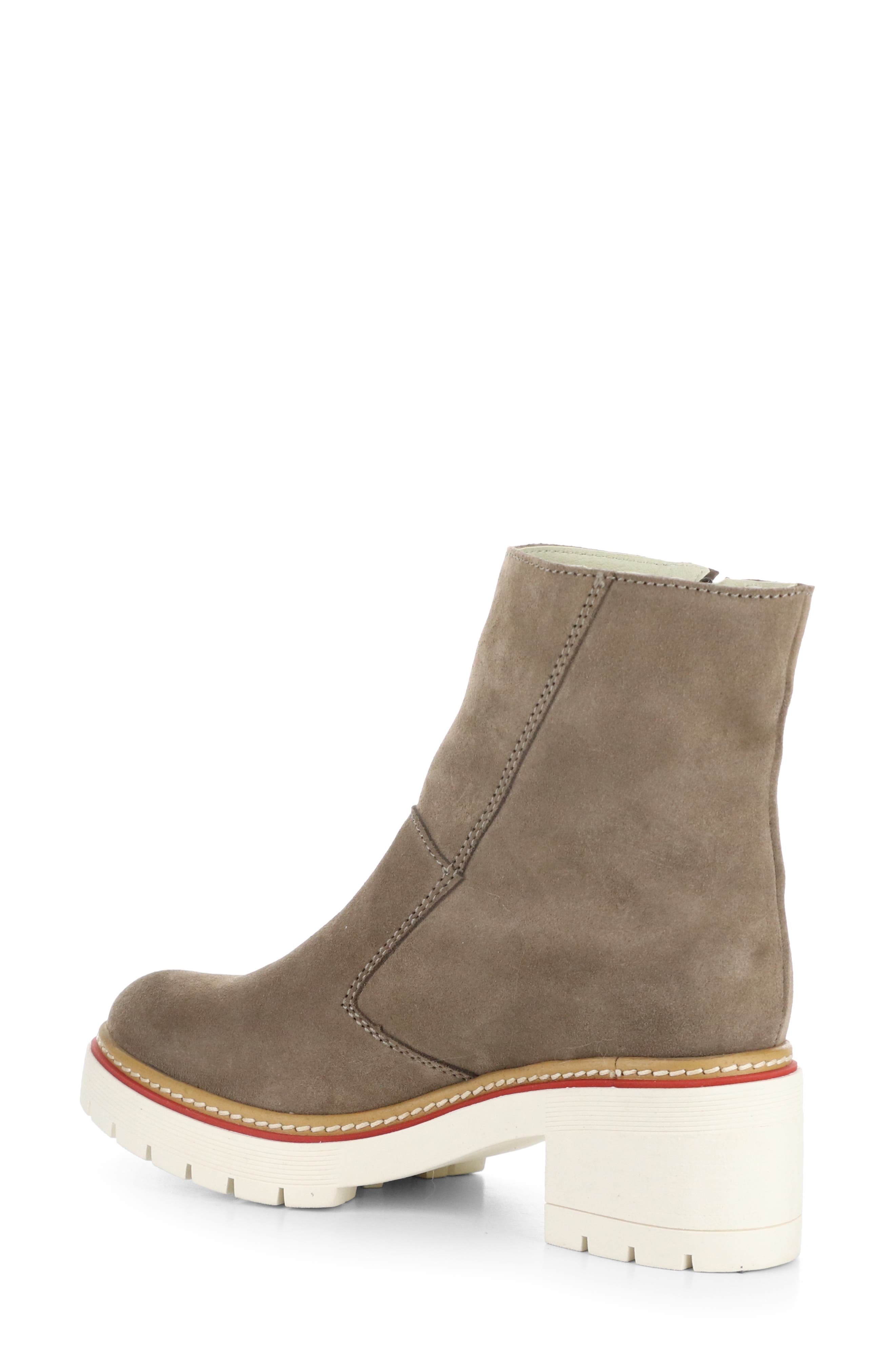 Zap Waterproof Suede Bootie, Alternate, color, TAUPE SUEDE