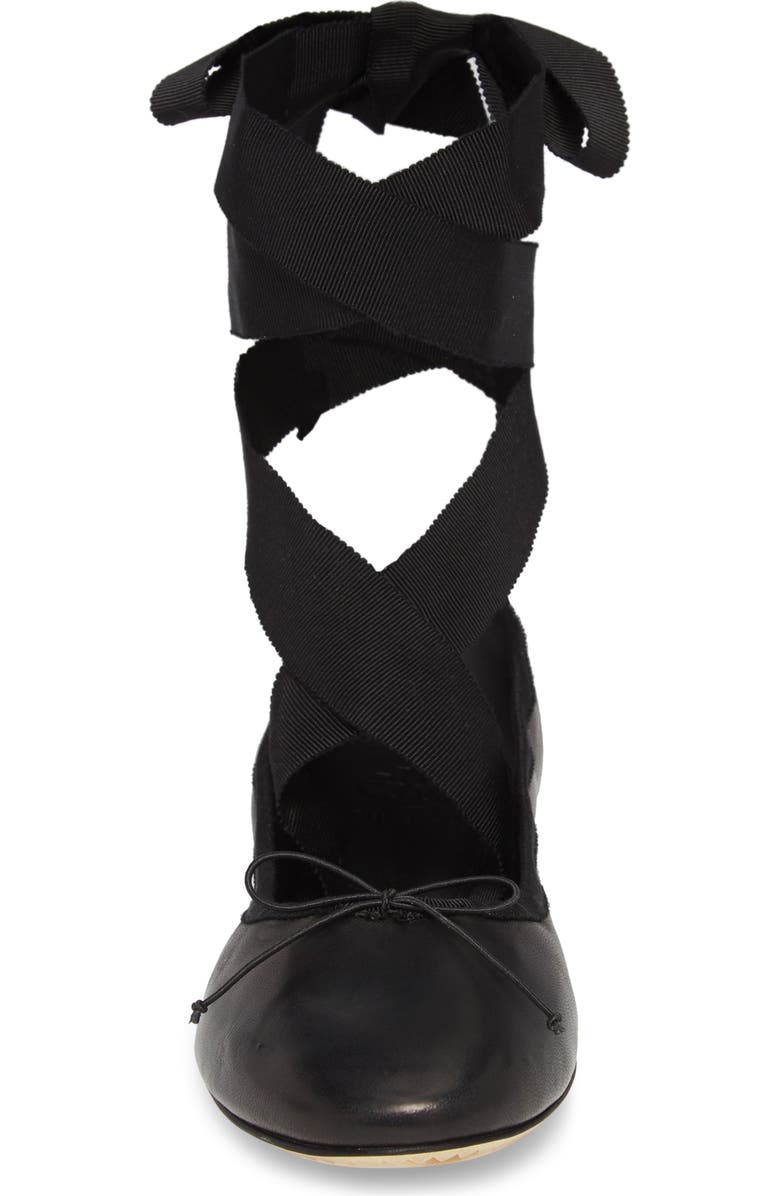 Tory Burch Elodie Lace-Up Ballet Flat, Alternate, color,