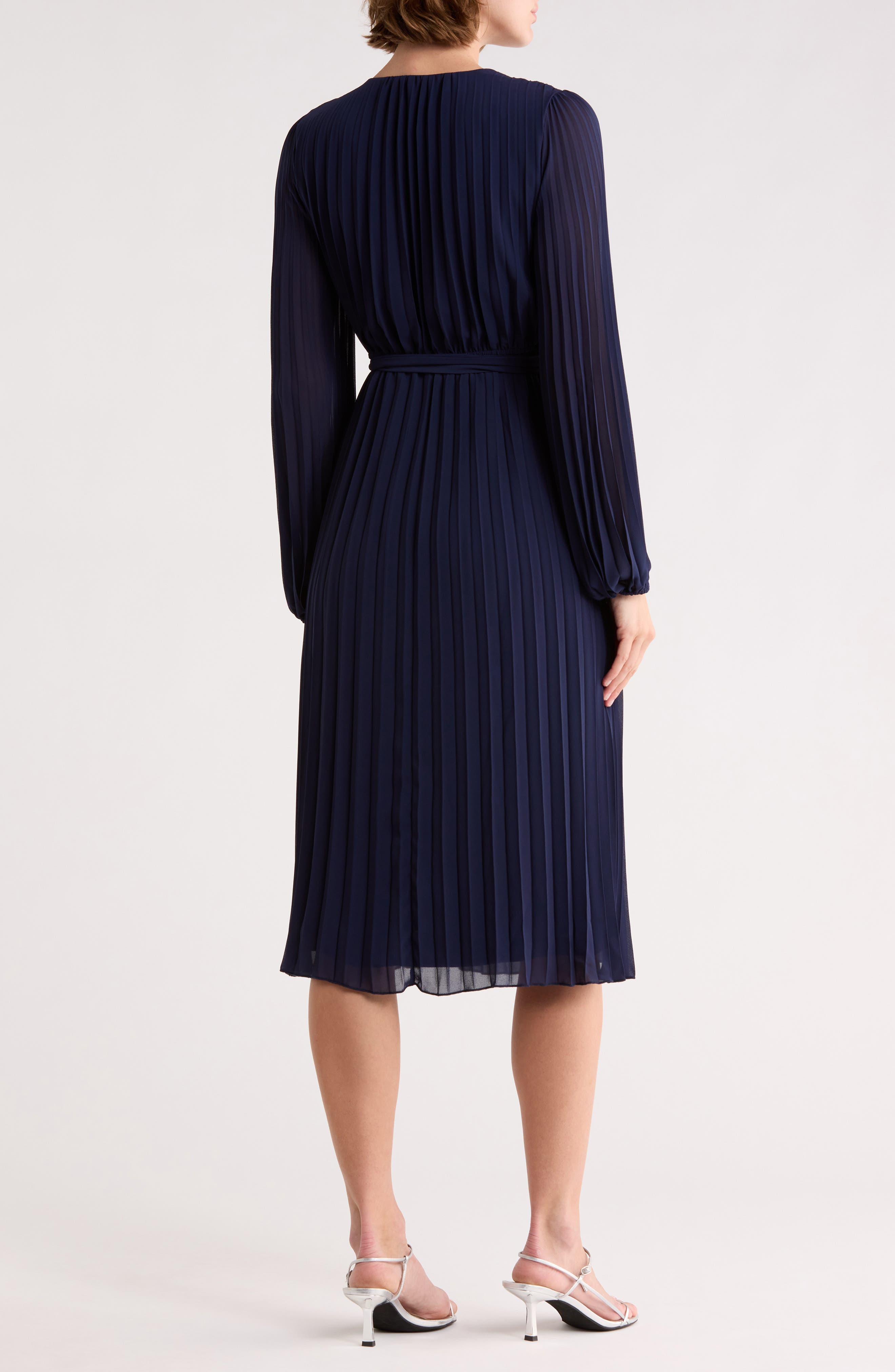 Long Sleeve Plisse Maxi Dress - image 4