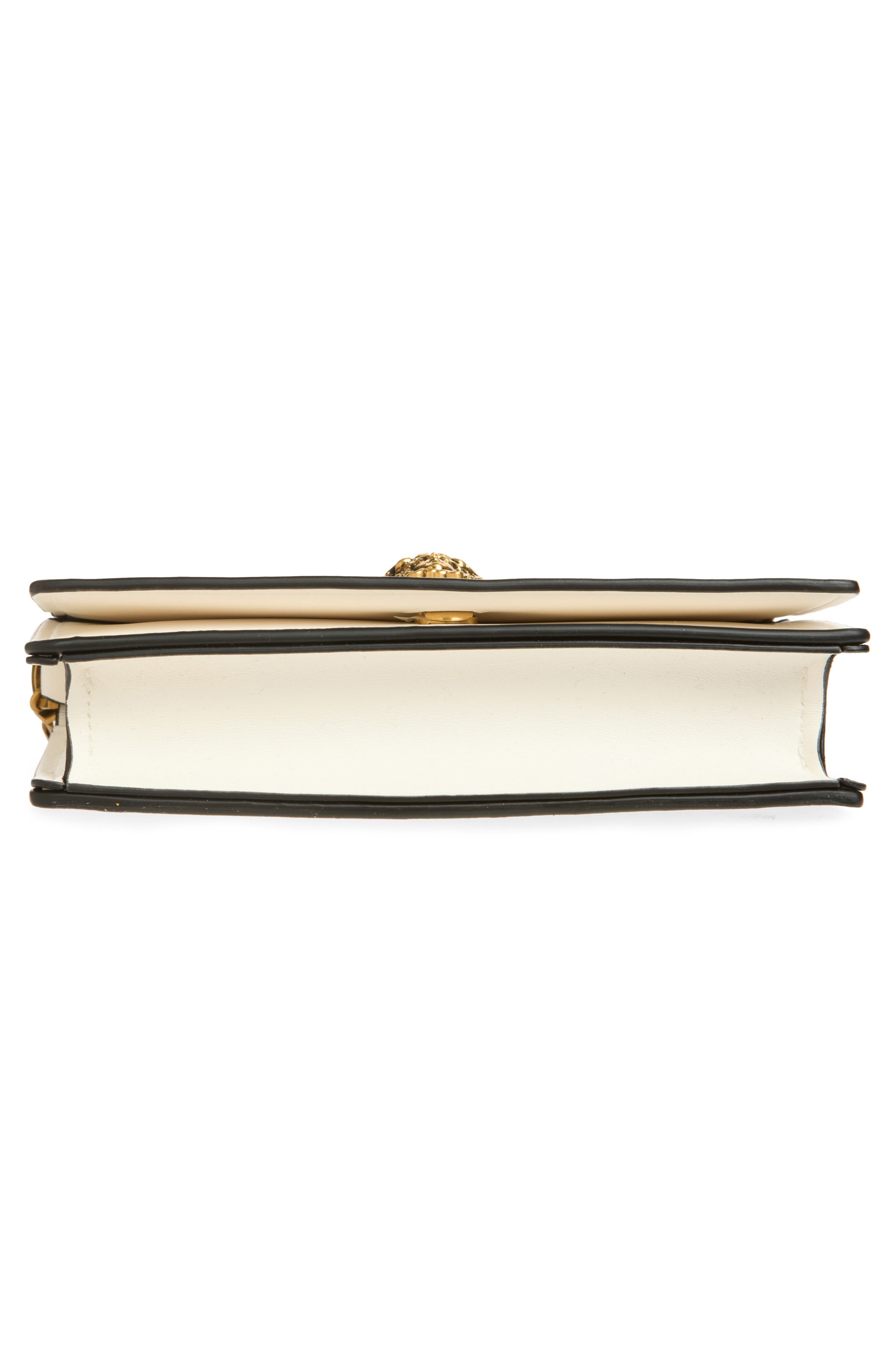 Mini Emblème Lambskin Leather Crossbody Bag, Alternate, color, WHITE-GOLD 82