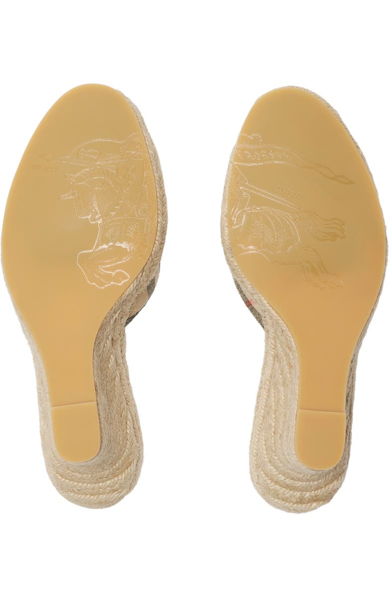 Burberry Check Mews Espadrille Mules, Alternate, color, Sand
