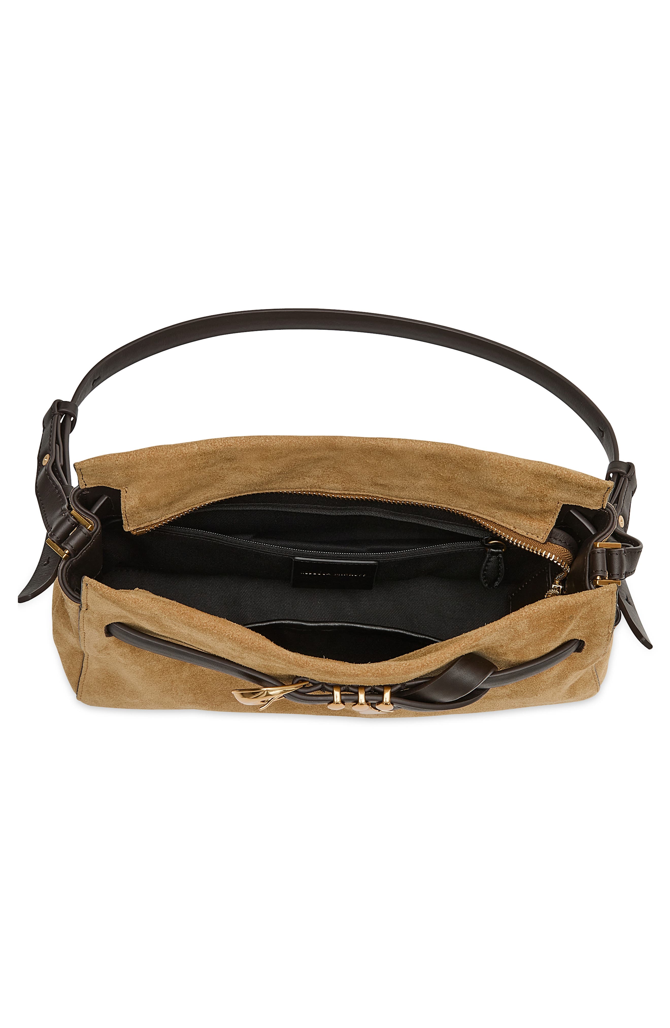 Miller Leather Shoulder Bag, Alternate, color, CHESTNUT/ FONDANT