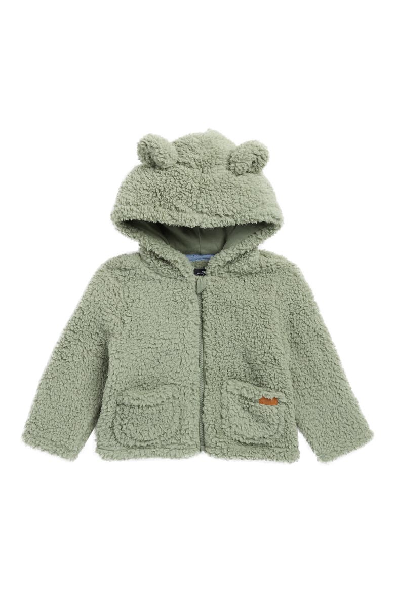 Faux Shearling Bear Jacket, Main, color, SAGE