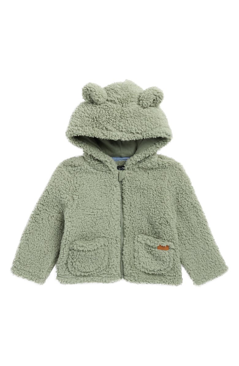 7 For All Mankind Faux Shearling Bear Jacket, Main, color, Sage