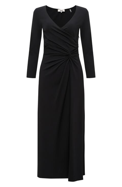 Shiri Gathered Long Sleeve Maxi Dress