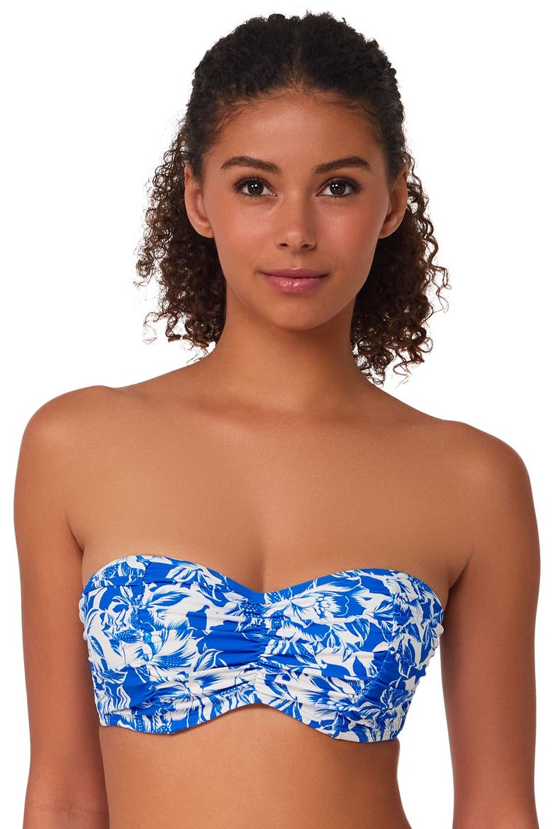 Loretta Bandeau Bikini Swimsuit Top - D Cup, Alternate, color, Chelsea Petals