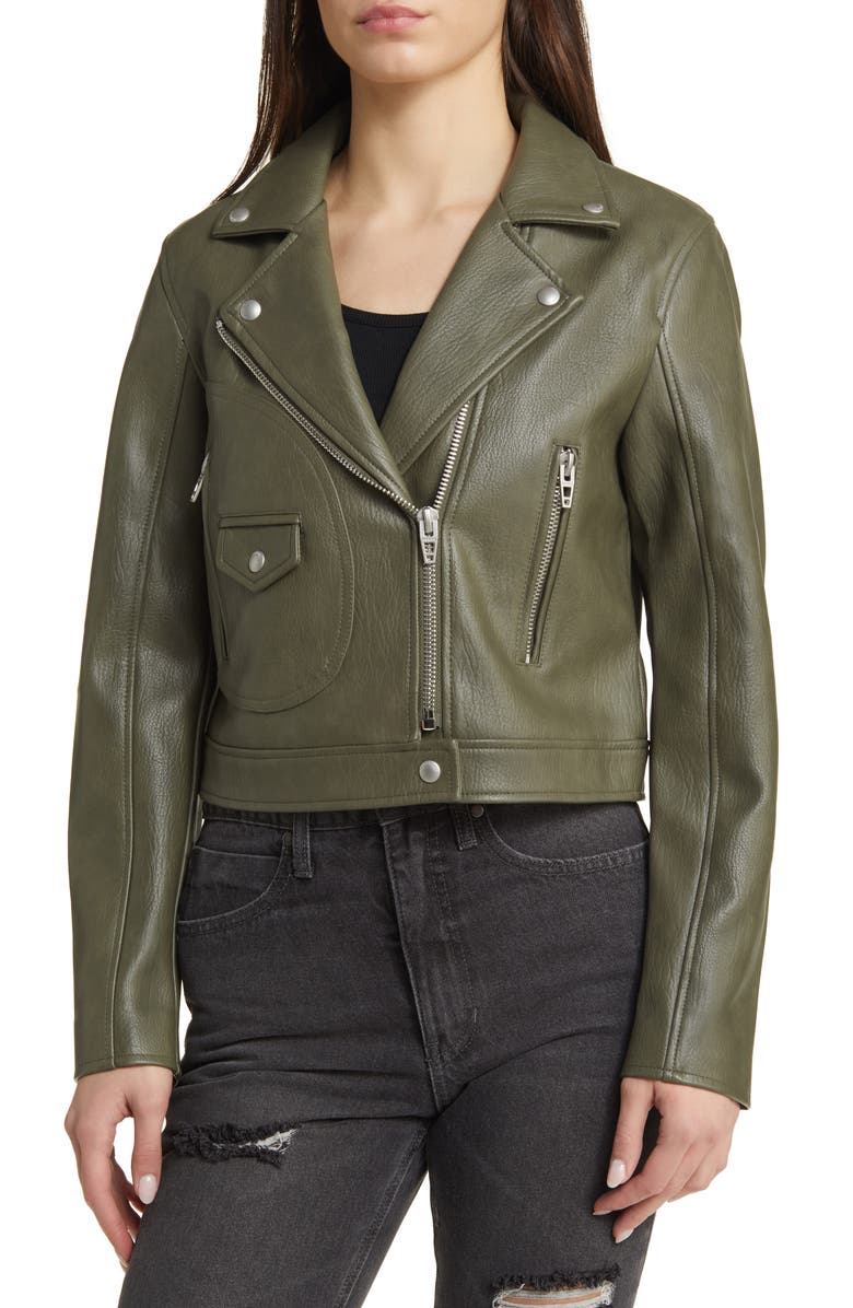 BLANKNYC Faux Leather Moto Jacket, Alternate, color, 