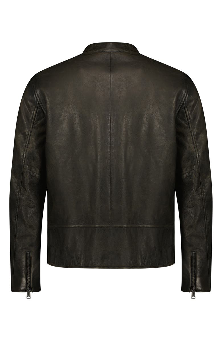 Lucky Brand Bonneville Washed Leather Jacket, Alternate, color, Washed Black