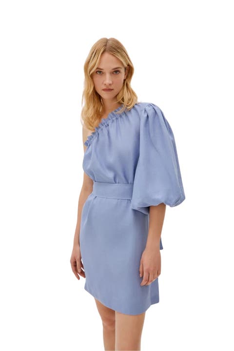Florence Cloud Linen One Sleeve Dress