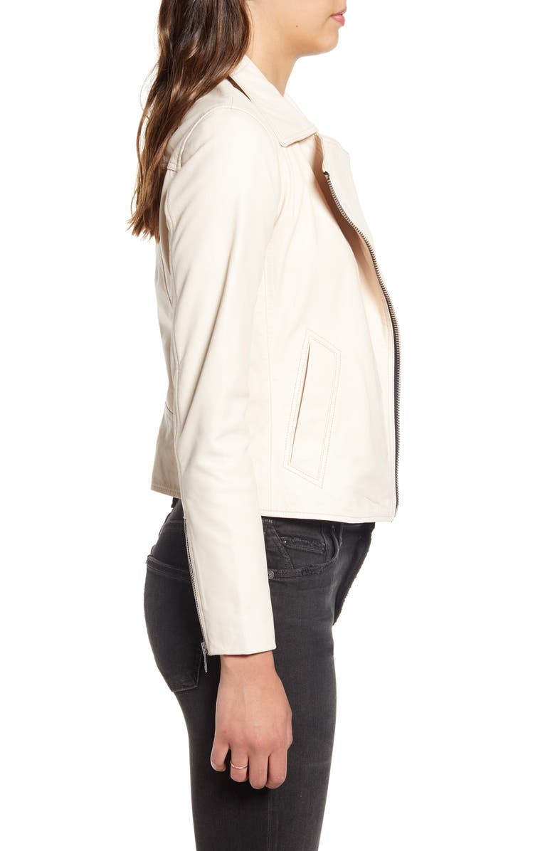 AllSaints Vela Leather Biker Jacket, Alternate, color, 