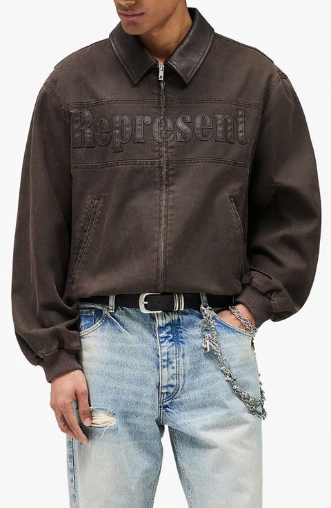 Roscoe Logo Detail Cotton Canvas Bomber Jacket