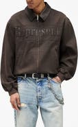 Represent Roscoe Logo Detail Cotton Canvas Bomber Jacket