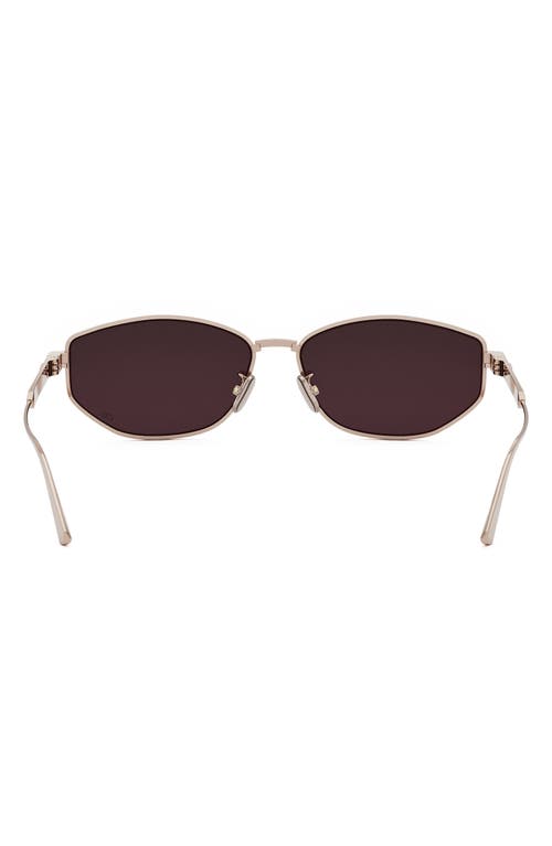 Dior Cannage B1u Metal Sunglasses In Burgundy