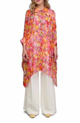 SAACHI Floral Print Cover-Up Kaftan