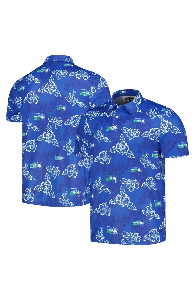 Reyn Spooner Men's Reyn Spooner Royal Seattle Seahawks Throwback Pua Performance Polo, Main, color, Royal