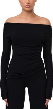 Naked Wardrobe Off the Shoulder Ruched Top