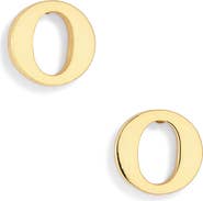 MARLYN SCHIFF Block Letter Initial Stud Earrings