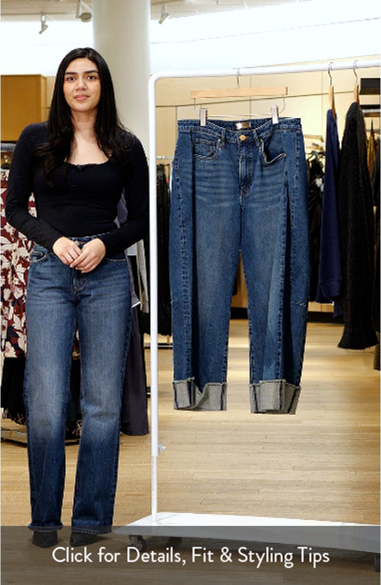 Meg Cuffed Wide Leg Jeans, sales video thumbnail