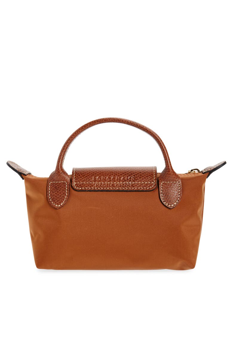 Longchamp Le Pliage Recycled Nylon Canvas Cosmetics Case, Alternate, color, Cognac