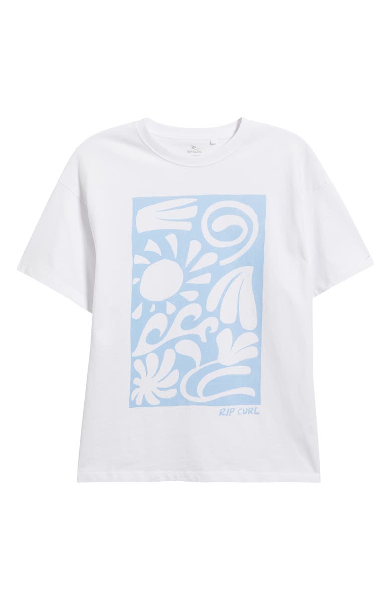 Rip Curl Sunset Surf Heritage Cotton Graphic T-Shirt, Main, color, Optical White
