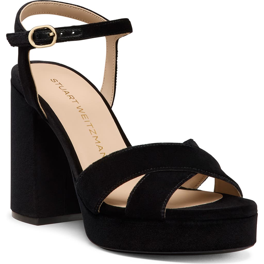 Stuart Weitzman Dayna Platform Sandal In Black