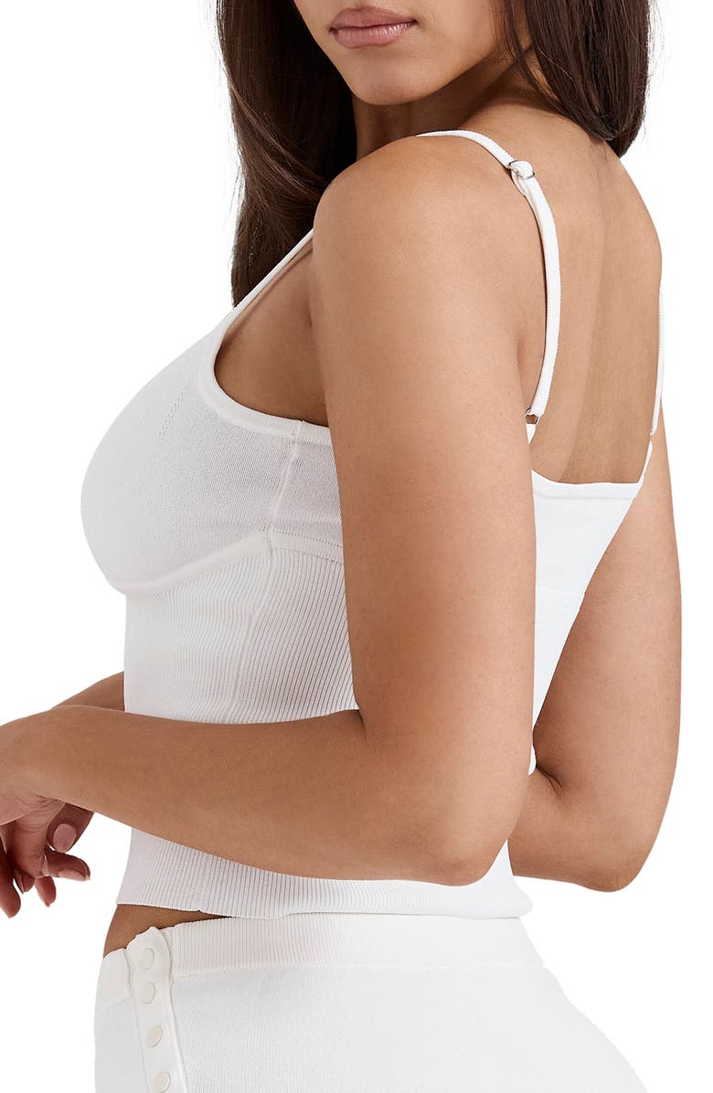 HOUSE OF CB Summer Rib Crop Top, Alternate, color, Cloud Dancer