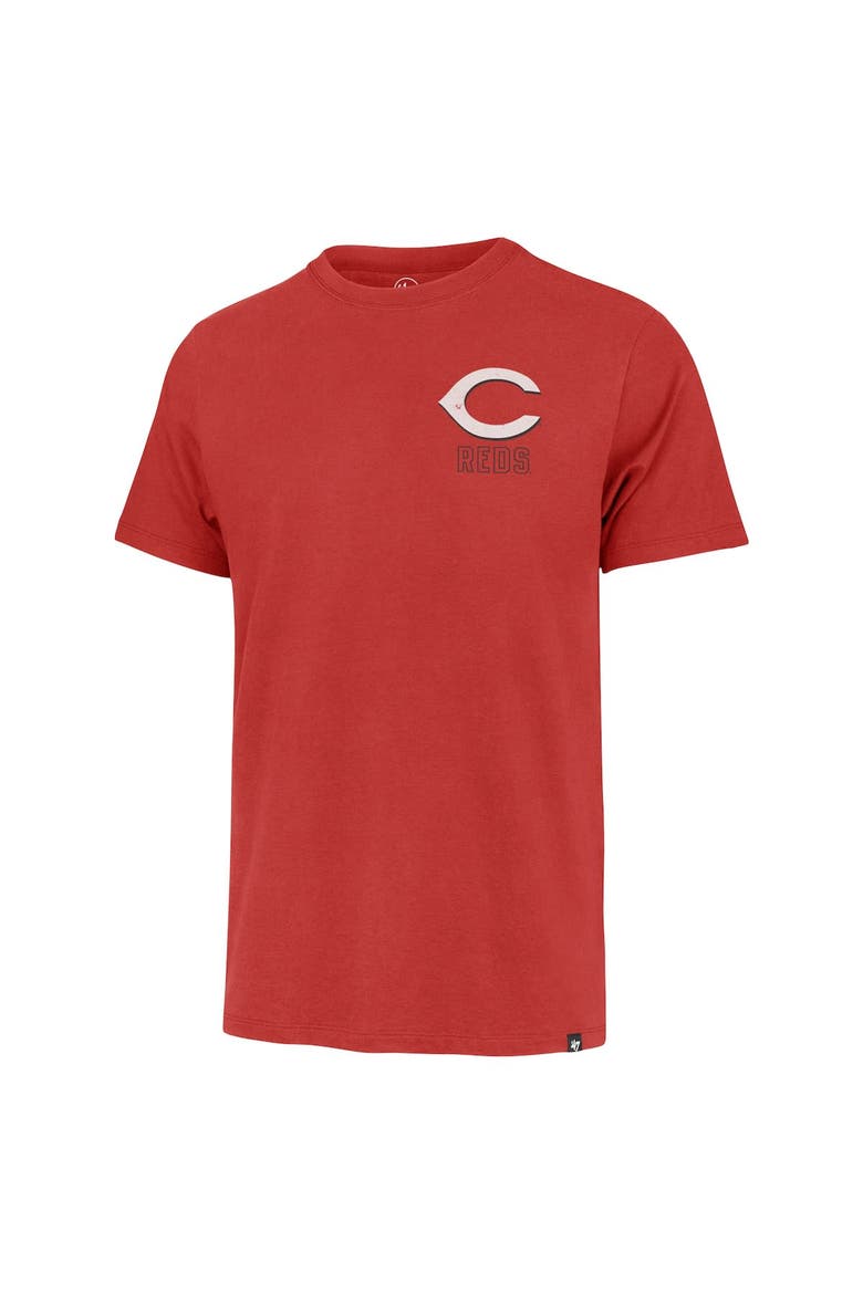 Men's '47 Red Cincinnati Reds Hang Back Franklin T-Shirt, Alternate, color, Red