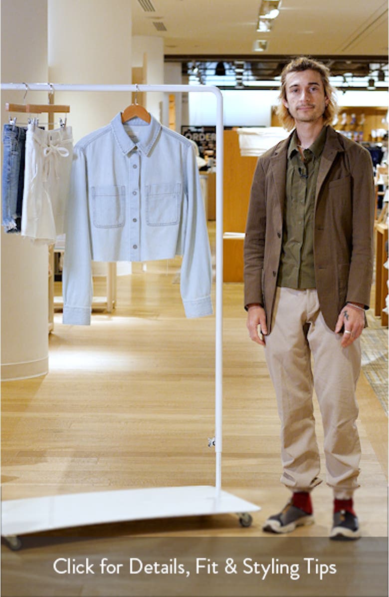 Classic Crop Denim Shirt Jacket, sales video thumbnail