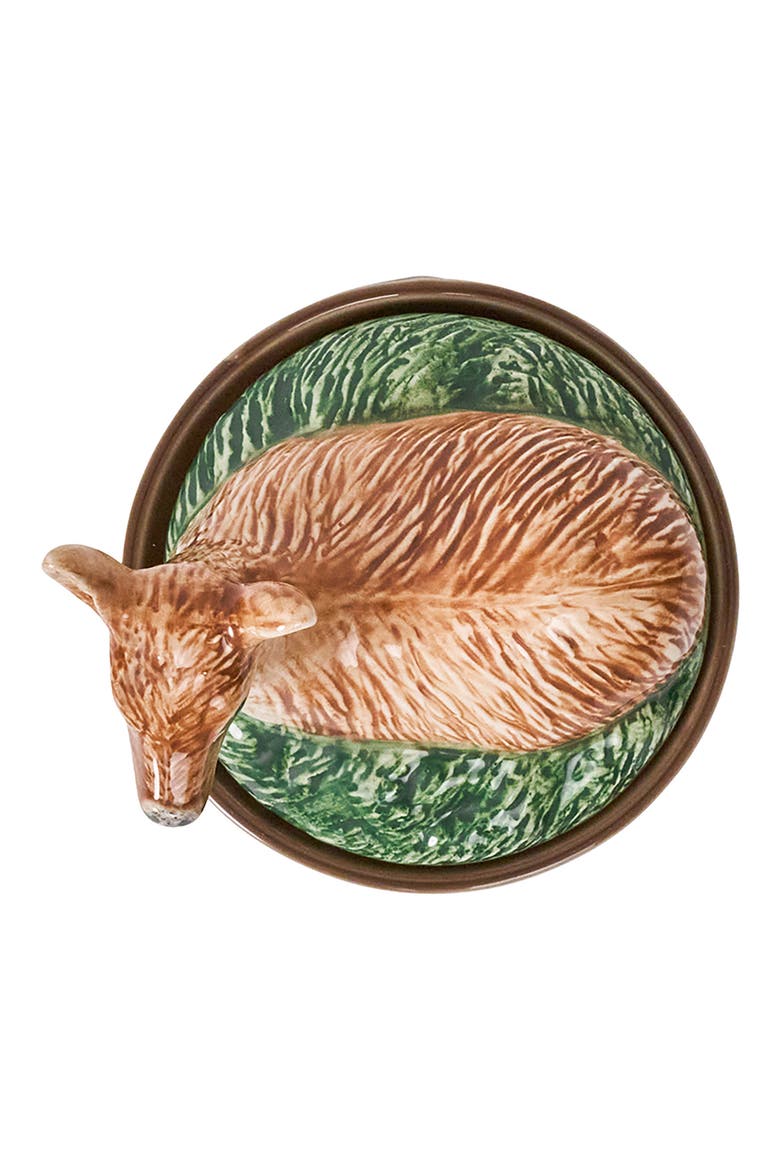 Forest Walk Deer Covered Bowl, Alternate, color, MULTI