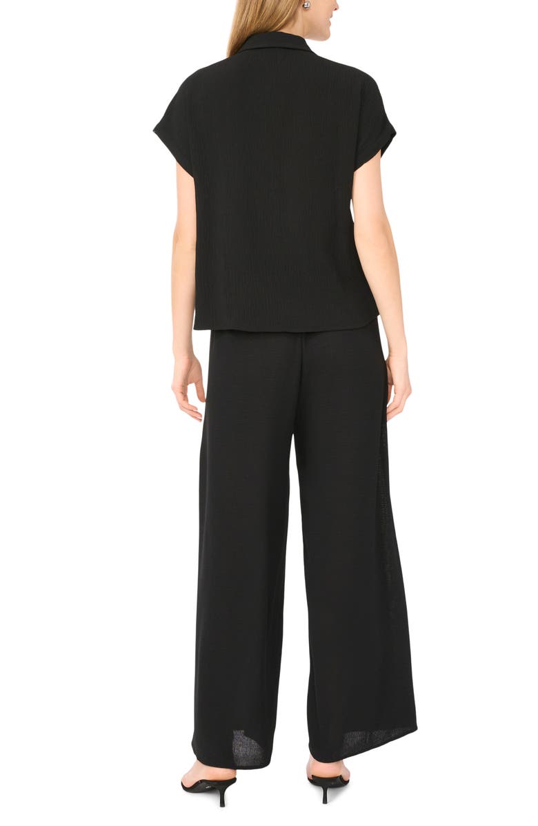 Halogen<sup>®</sup> Printed Button-Up Top, Alternate, color, Rich Black