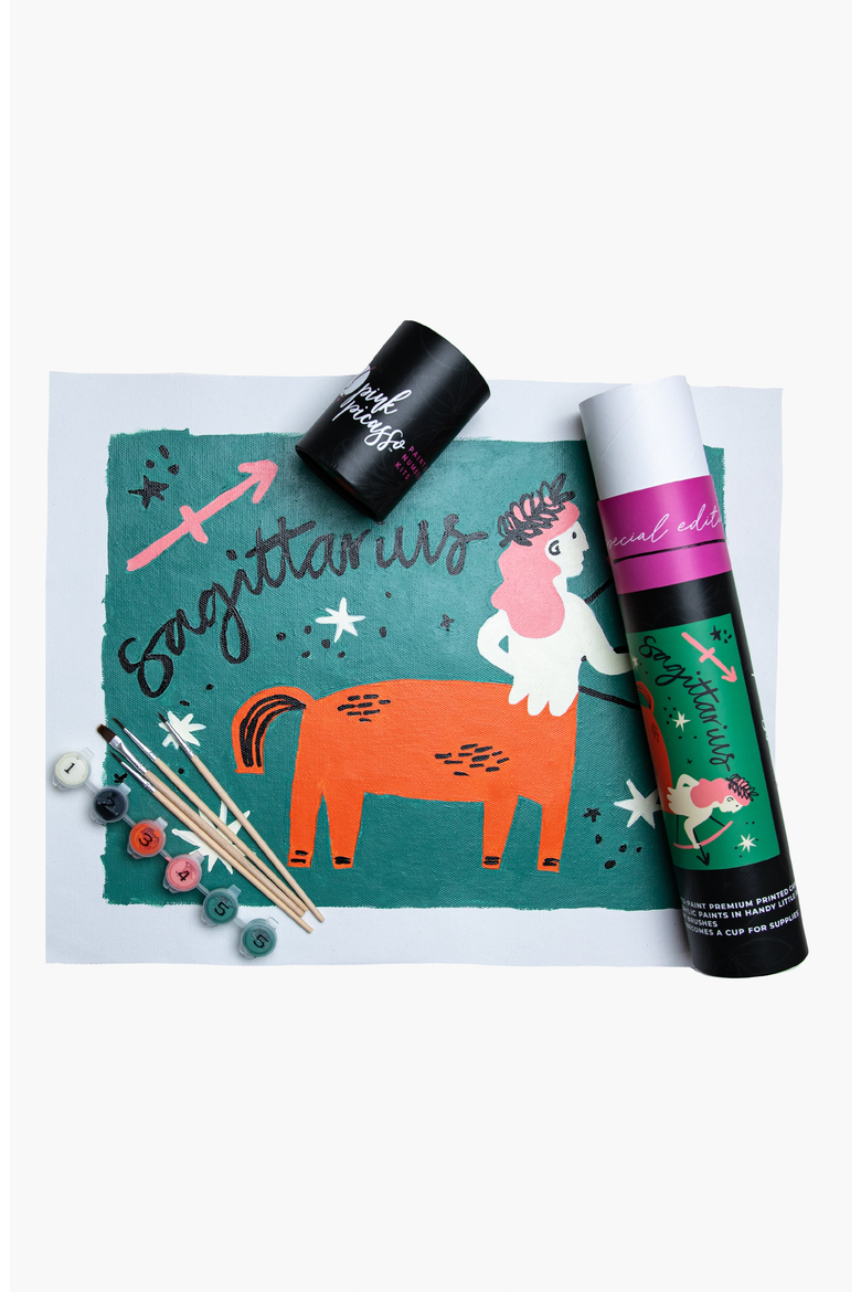 Special Edition Zodiac Sagittarius Paint by Numbers Kit, Main, color, Teal / Green