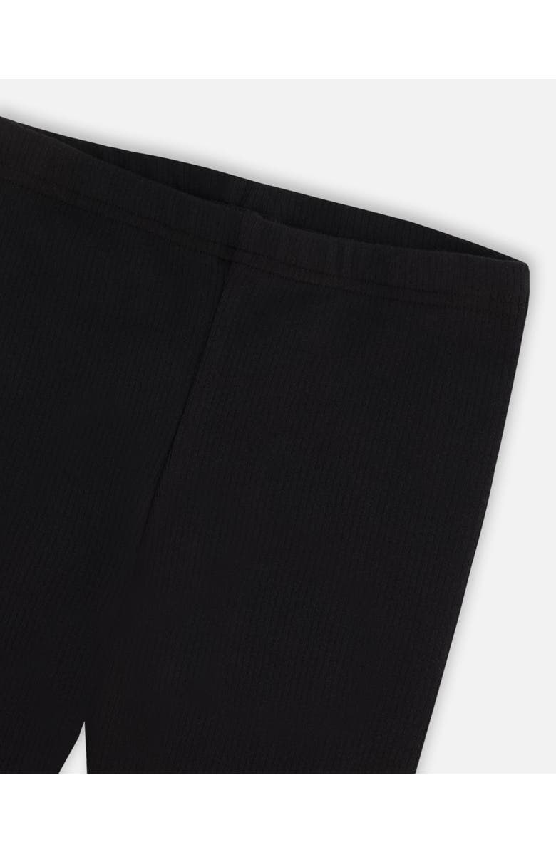 Deux par Deux Girl's Rib Leggings Black, Alternate, color,