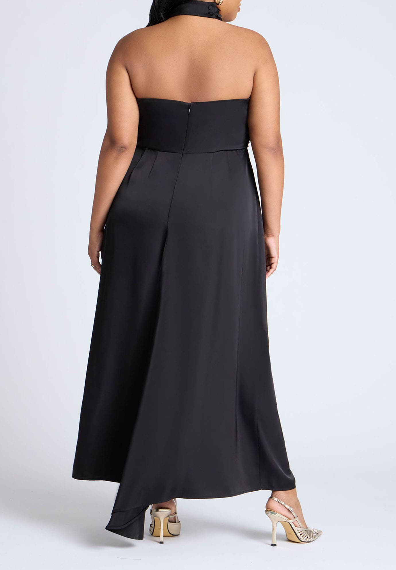 Halter Neck Satin Maxi Dress - image 2