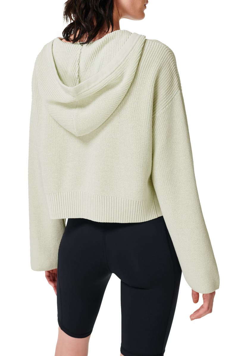 Sweaty Betty Summer Beach Crop Hoodie, Alternate, color, Eau De Nil Green